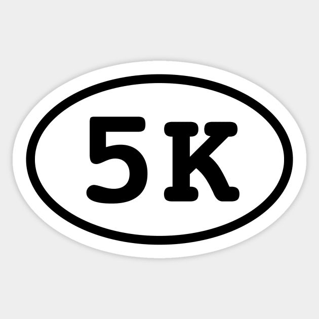 5k Race Decal Sticker by scragglybearddesigns